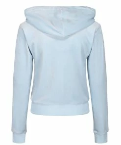 JUICY COUTURE COOL BLUE CLASSIC VELOUR ROBERTSON HOODIE