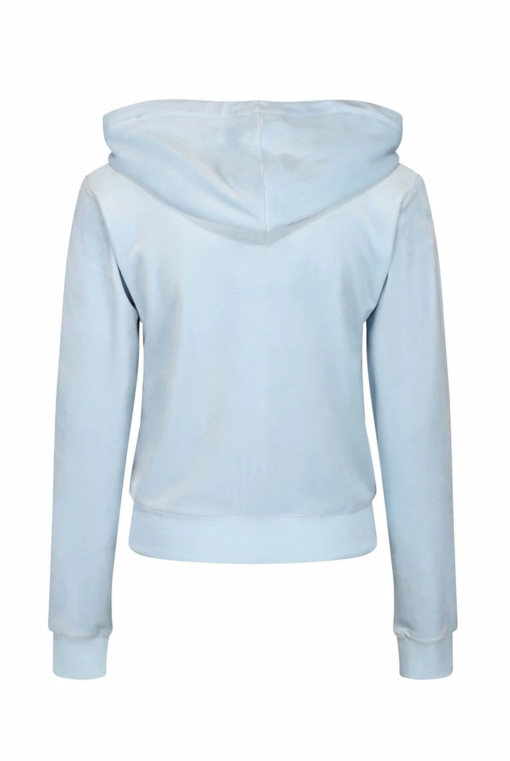JUICY COUTURE COOL BLUE CLASSIC VELOUR ROBERTSON HOODIE