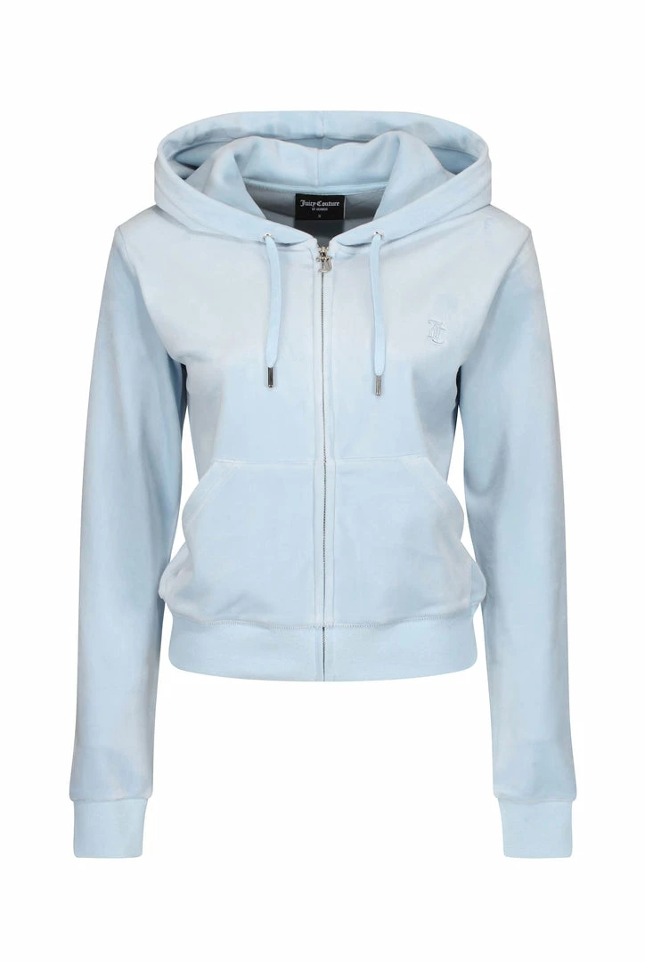 JUICY COUTURE COOL BLUE CLASSIC VELOUR ROBERTSON HOODIE