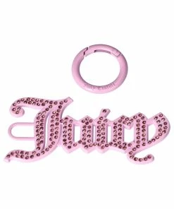 JUICY COUTURE PINK PETAL DIAMANTE JUICY KEY FOB SPRING SUMMER'22 COLLECTION