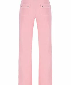 JUICY COUTURE ALMOND BLOSSOM LUXE VELOUR DEL RAY POCKETED BOTTOMS