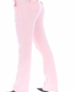 JUICY COUTURE ALMOND BLOSSOM LUXE VELOUR DEL RAY POCKETED BOTTOMS