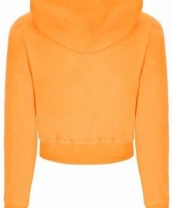 JUICY COUTURE BLAZING ORANGE LUXE VELOUR ROBERTSON HOODIE