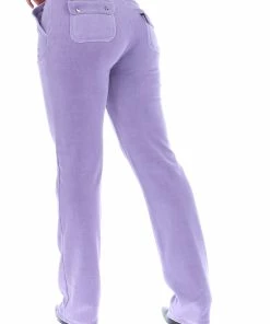 JUICY COUTURE NEW IN DAYBREAK LUXE VELOUR DEL RAY POCKETED BOTTOMS