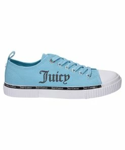 JUICY COUTURE FOOTWEAR POWDER BLUE CANVAS TRAINER