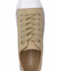 JUICY COUTURE TAUPE CANVAS TRAINER