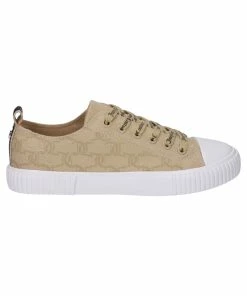 JUICY COUTURE TAUPE MONOGRAM CANVAS TRAINER