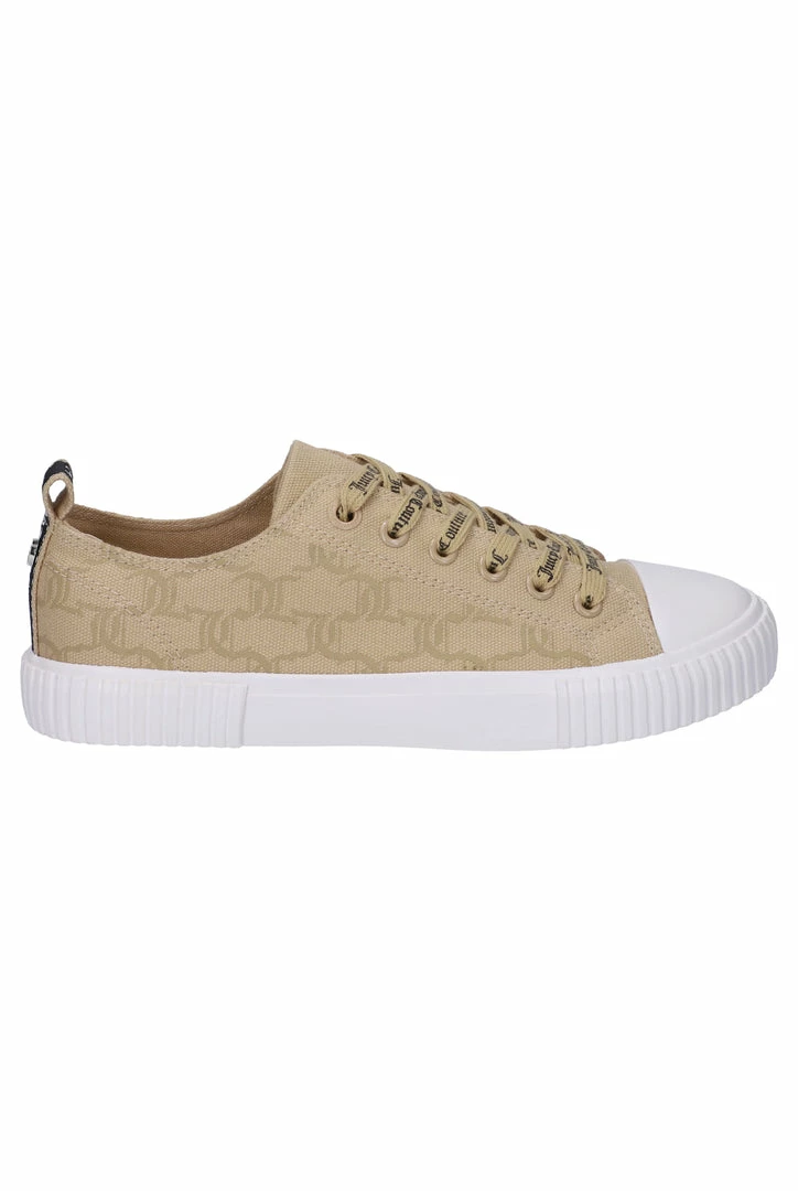 JUICY COUTURE TAUPE MONOGRAM CANVAS TRAINER