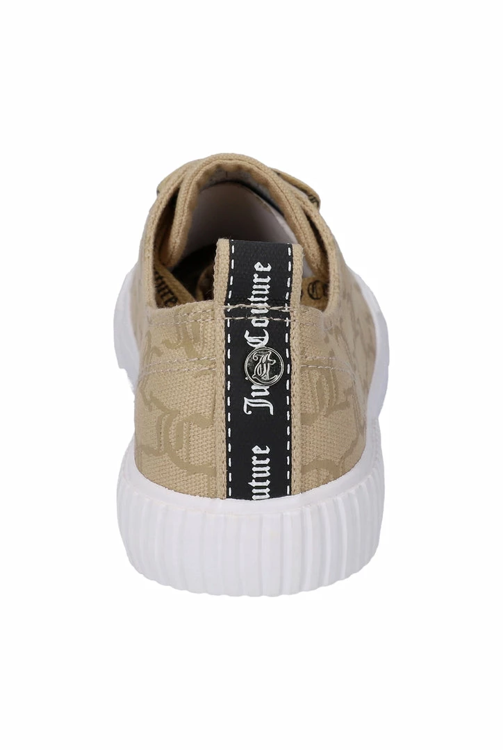 JUICY COUTURE TAUPE MONOGRAM CANVAS TRAINER