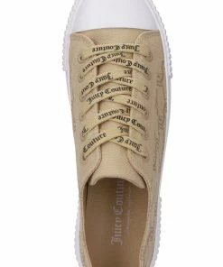 JUICY COUTURE TAUPE MONOGRAM CANVAS TRAINER