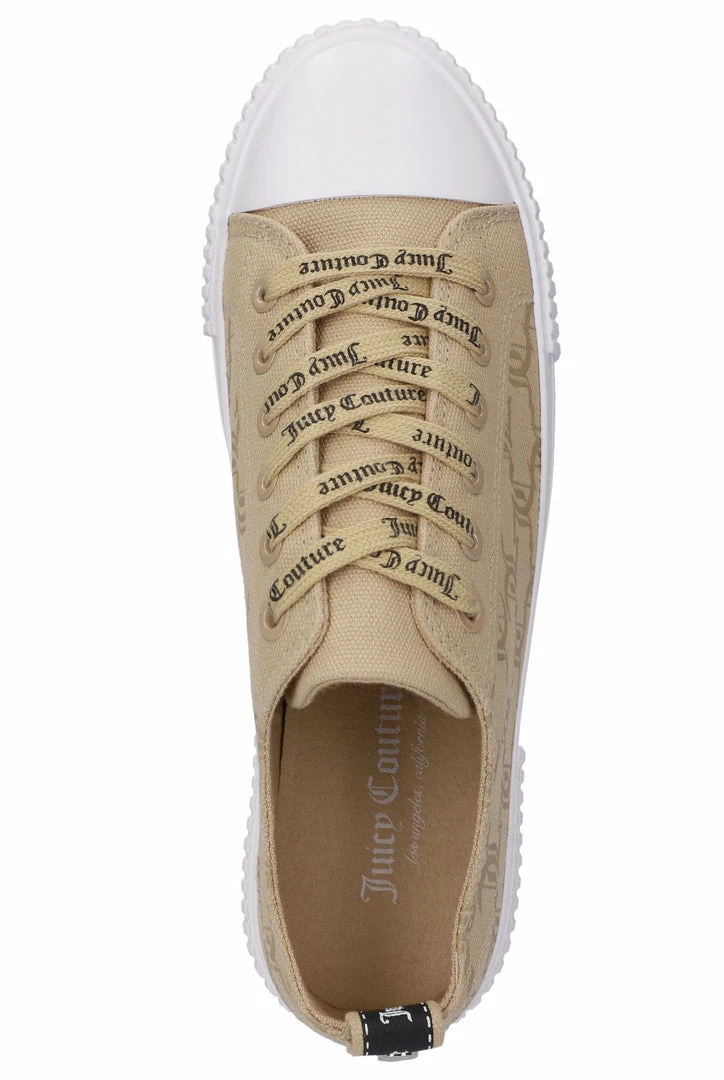 JUICY COUTURE TAUPE MONOGRAM CANVAS TRAINER