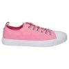 JUICY COUTURE FOOTWEAR NEON PINK MONOGRAM CANVAS TRAINER
