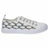 JUICY COUTURE FOOTWEAR WHITE MONOGRAM CANVAS TRAINER