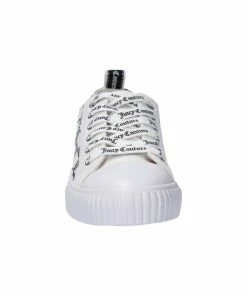JUICY COUTURE FOOTWEAR WHITE MONOGRAM CANVAS TRAINER
