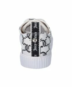 JUICY COUTURE FOOTWEAR WHITE MONOGRAM CANVAS TRAINER