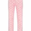 JUICY COUTURE FLURO PINK MONOGRAM ACID WASH DENIM JEANS SPRING SUMMER '22 COLLECTION