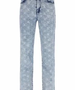 JUICY COUTURE INDIGO MONOGRAM ACID WASH DENIM JEANS