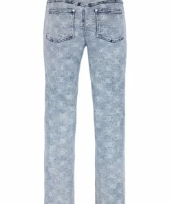 JUICY COUTURE INDIGO MONOGRAM ACID WASH DENIM JEANS