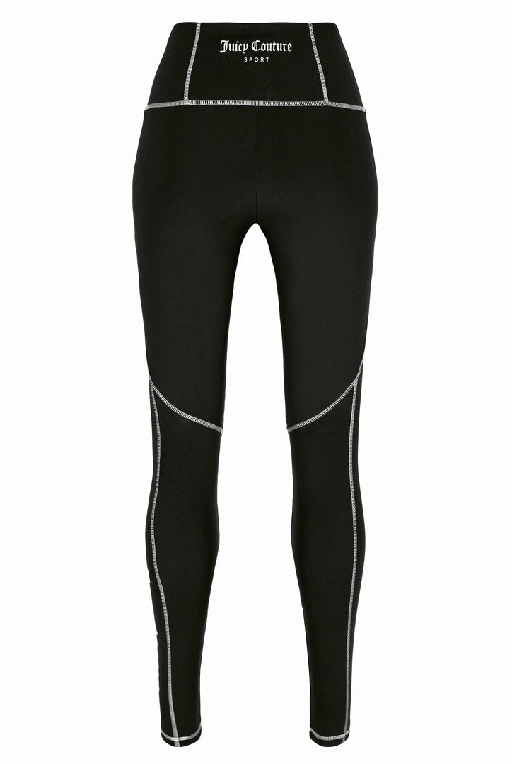 JUICY COUTURE SPRING SUMMER '22 COLLECTION BLACK INTERLOCK SPORT LEGGING