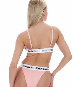 JUICY COUTURE PALE PINK COTTON LOUNGE TRIANGLE BRA