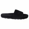 JUICY COUTURE BLACK VELVET SLIDERS