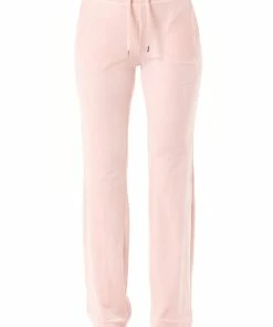 JUICY COUTURE PALE PINK CLASSIC VELOUR DEL RAY BOTTOMS TRACKSUITS