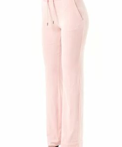 JUICY COUTURE PALE PINK CLASSIC VELOUR DEL RAY BOTTOMS TRACKSUITS