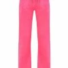 JUICY COUTURE FLURO PINK CLASSIC VELOUR DEL RAY POCKETED BOTTOMS SPRING SUMMER '22 COLLECTION