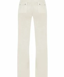 JUICY COUTURE CREAM CLASSIC VELOUR DEL RAY POCKETED BOTTOMS SPRING SUMMER'22 COLLECTION