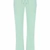 JUICY COUTURE MINT GREEN LUXE VELOUR DEL RAY POCKETED BOTTOMS TRACKSUITS
