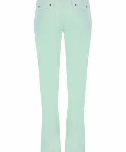 JUICY COUTURE MINT GREEN LUXE VELOUR DEL RAY POCKETED BOTTOMS TRACKSUITS