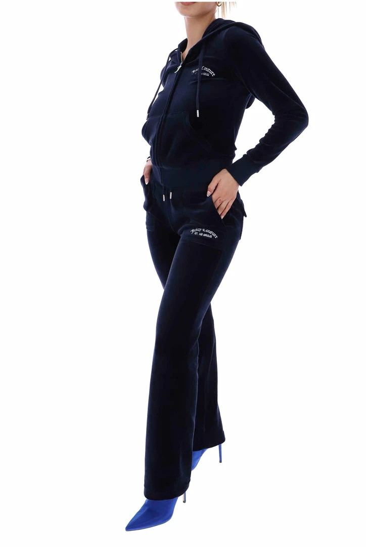 JUICY COUTURE NIGHT SKY RECYCLED VELOUR ZIP THROUGH HOODIE NEW IN