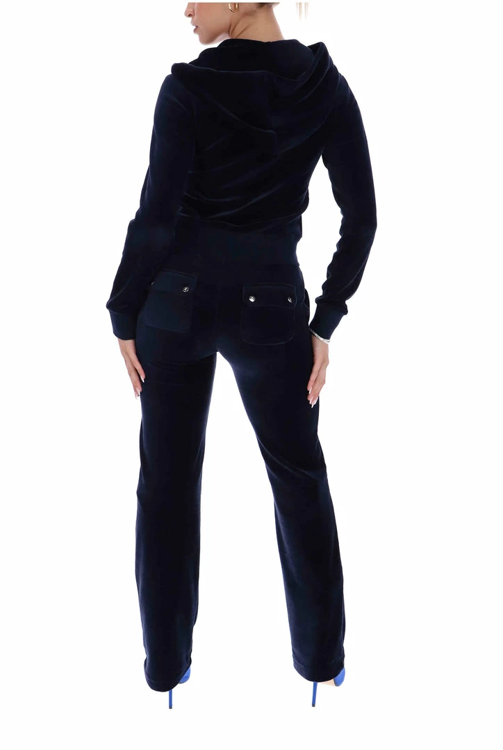 JUICY COUTURE NIGHT SKY RECYCLED VELOUR ZIP THROUGH HOODIE NEW IN