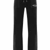 JUICY COUTURE BLACK RECYCLED VELOUR POCKETED BOTTOMS