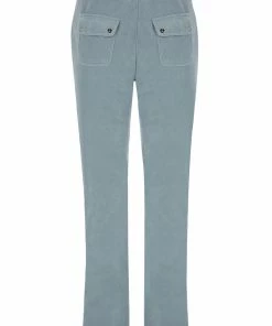 JUICY COUTURE CHINOIS GREEN TERRY TOWELLING DEL RAY POCKETED BOTTOMS TRACKSUITS