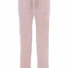 JUICY COUTURE SHADOW GREY CLASSIC VELOUR DEL RAY POCKETED BOTTOMS TRACKSUITS