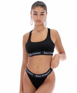 JUICY COUTURE BLACK VELVET LOUNGE KNICKER