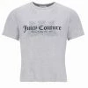 JUICY COUTURE TOPS SILVER MARL ANNIVERSARY DOG CREST GIRLFRIEND TEE