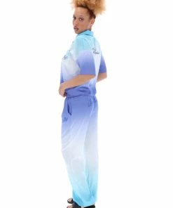 JUICY COUTURE AQUA OMBRE SATIN PYJAMA TROUSERS