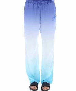 JUICY COUTURE AQUA OMBRE SATIN PYJAMA TROUSERS