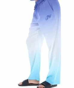 JUICY COUTURE AQUA OMBRE SATIN PYJAMA TROUSERS