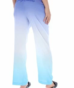 JUICY COUTURE AQUA OMBRE SATIN PYJAMA TROUSERS