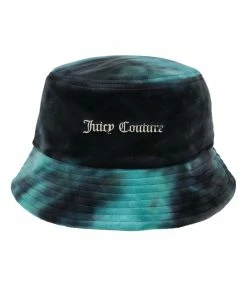 JUICY COUTURE GREEN TIE DYE VELOUR BUCKET HAT