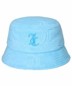 JUICY COUTURE AQUA MONOGRAM TOWELLING BUCKET HAT