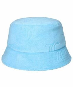 JUICY COUTURE AQUA MONOGRAM TOWELLING BUCKET HAT