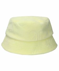 JUICY COUTURE YELLOW PEAR MONOGRAM TOWELLING BUCKET HAT