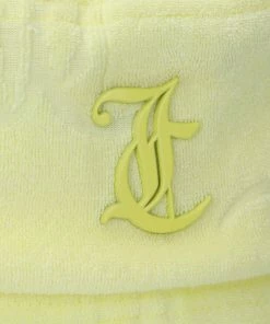 JUICY COUTURE YELLOW PEAR MONOGRAM TOWELLING BUCKET HAT