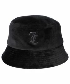 JUICY COUTURE BLACK TONAL JC BUCKET HAT SPRING SUMMER '22 COLLECTION