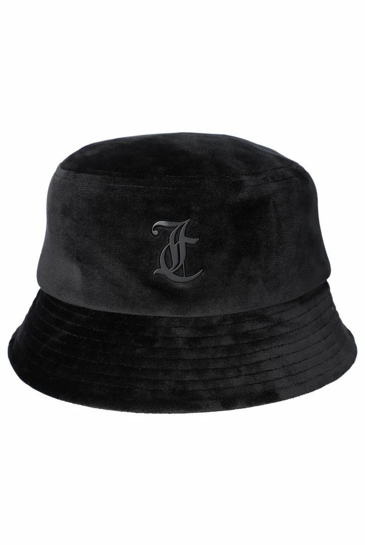 JUICY COUTURE BLACK TONAL JC BUCKET HAT SPRING SUMMER '22 COLLECTION