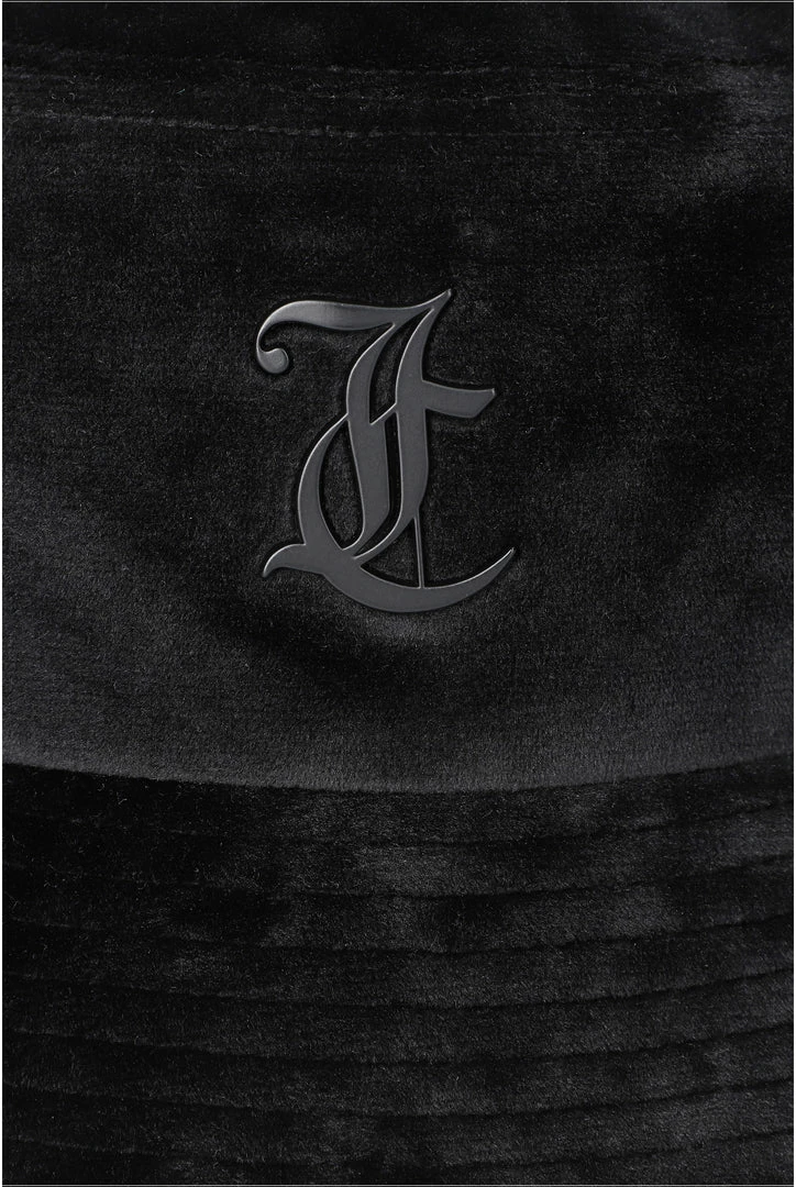 JUICY COUTURE BLACK TONAL JC BUCKET HAT SPRING SUMMER '22 COLLECTION